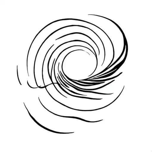 Sunrise Over Ocean With A Spiral Merging