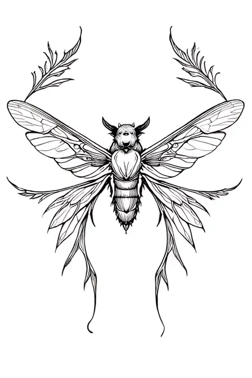 Cicada Raven And Bear Totem Pole Inspired Design