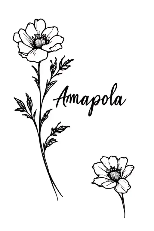 Amapola With The Name Written