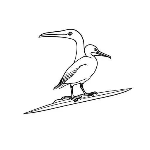 Blue Footed Booby Surfing