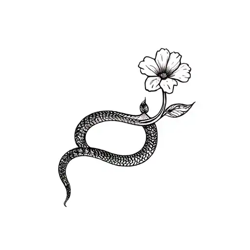 Snake With Flower