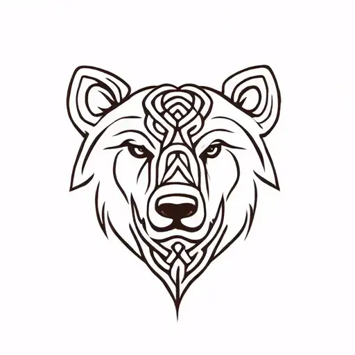 Celtic Bear Head