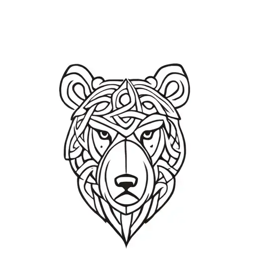 Celtic Bear Head