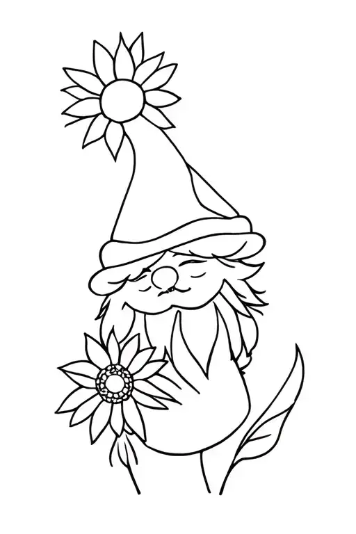 Gnome With A Sunflower