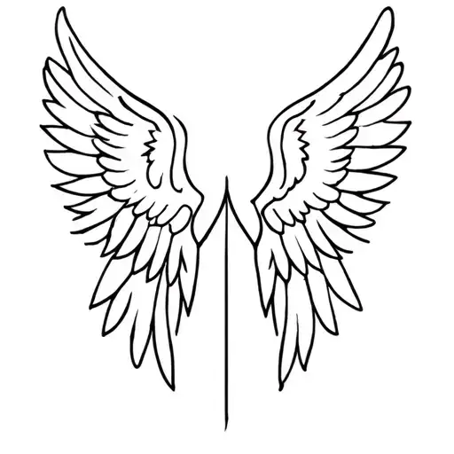 Angel Wings Open Straight With Reverse Spade Near