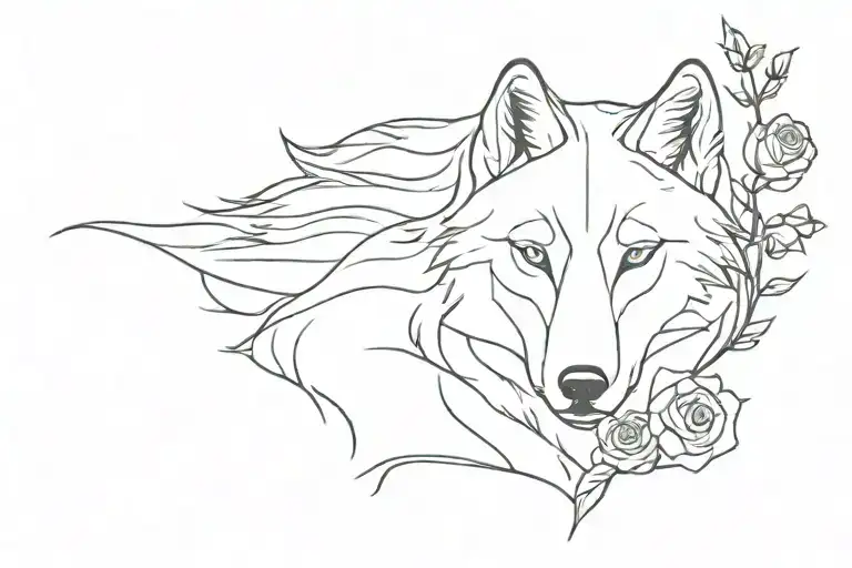 Wolf And Roses