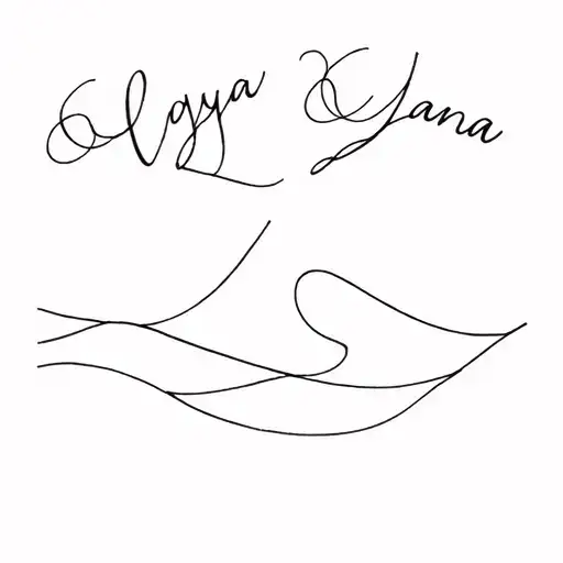 Paired Tattoos With The Names Olya And Yana