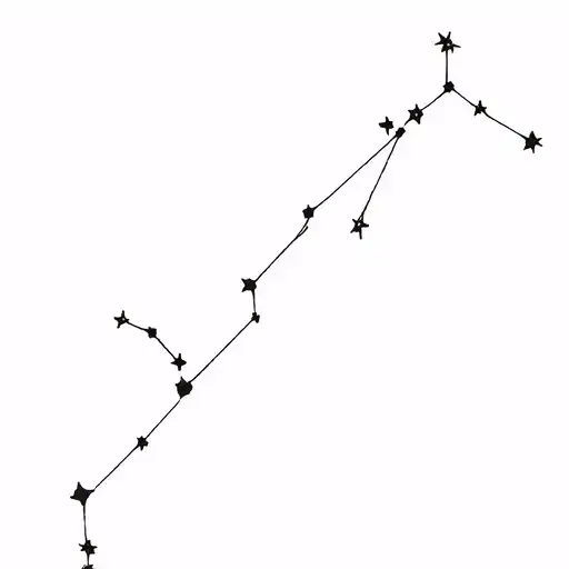 Casseiopia Constellation With Small Stars