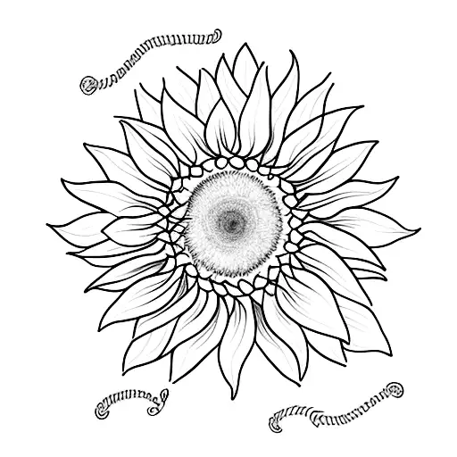 Sunflower With The Name Elechi