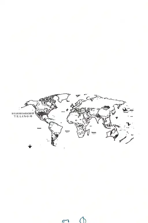 Worldmap With Animals