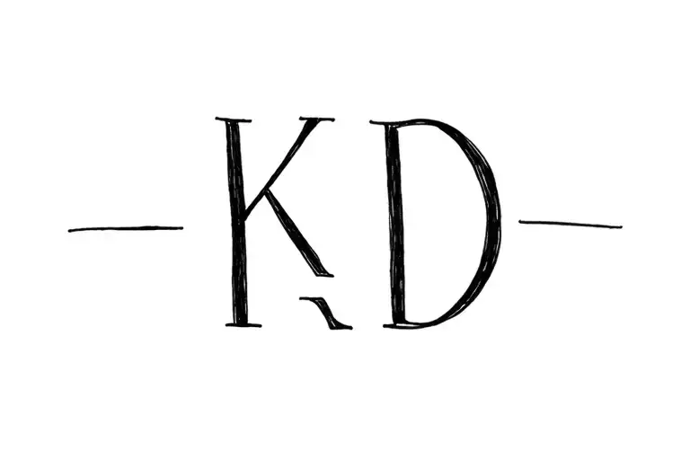 Initials Kd Written