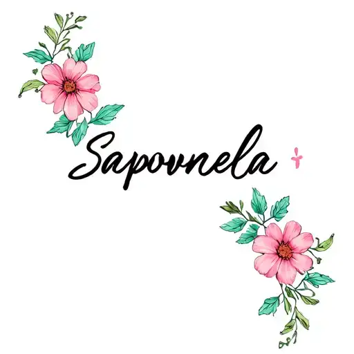 Sapovnela Written With Flowers Attached Going