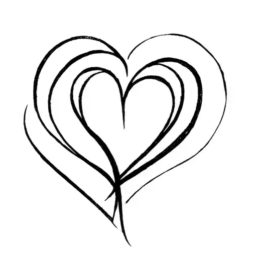 J J A Calligraphy Design Heart