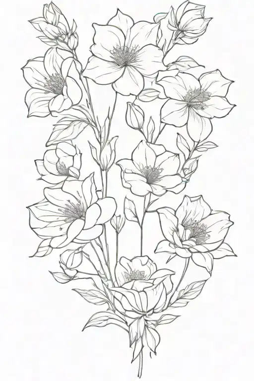 December April February September October Birth Flower Bouquet