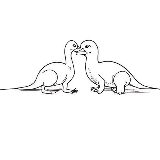 Ducky And Petrie Land Before Time Piece