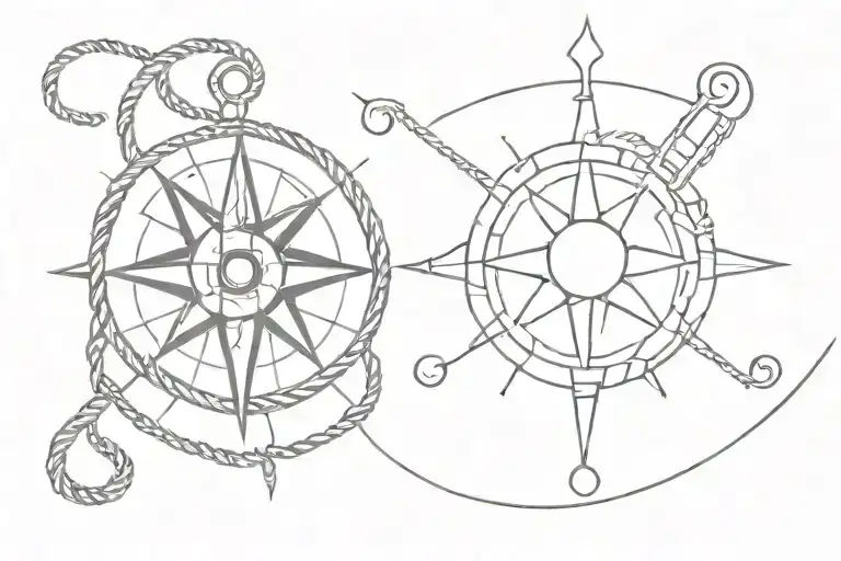 Polish Anchor Rope Compass