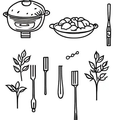 Filipino Family Roots Tattoo With Cooking Element