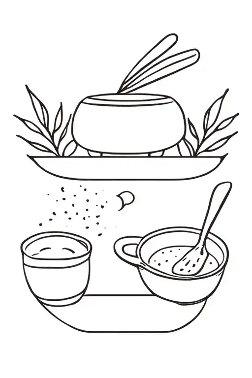 Filipino Family Roots Tattoo With Cooking Element