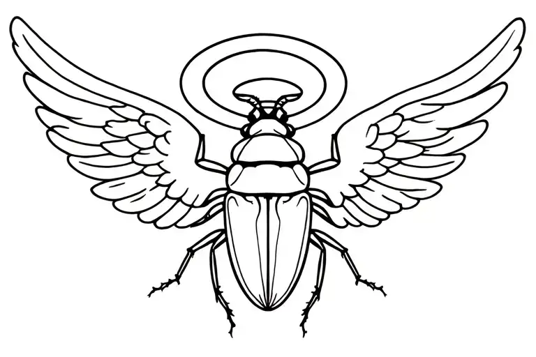 Lay Bug With Halo And Angel Wings