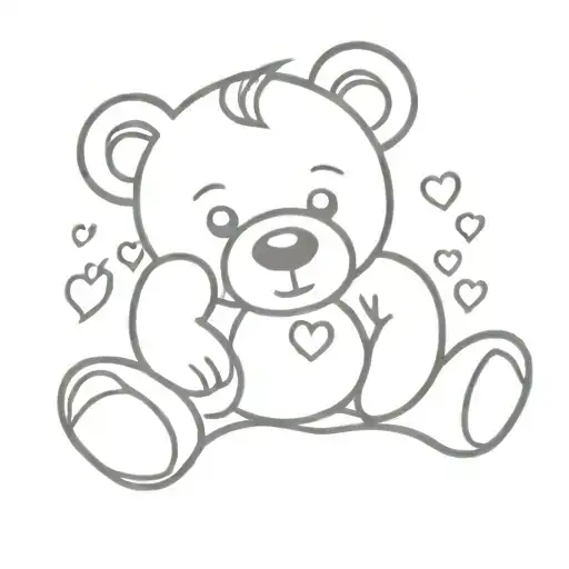 Teddy Bear With Heart-shaped Handprints
