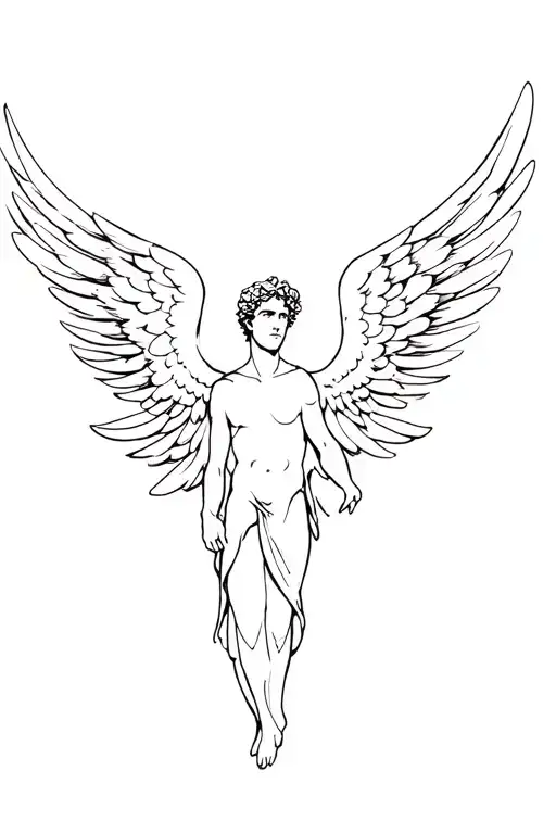 Male Angel With Wings