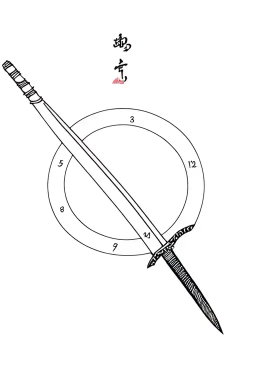 Samurai Sword With Numbers