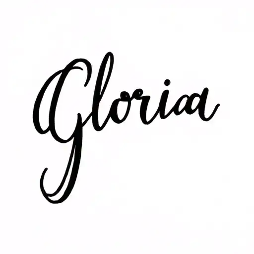 Gloria Written In Cursive