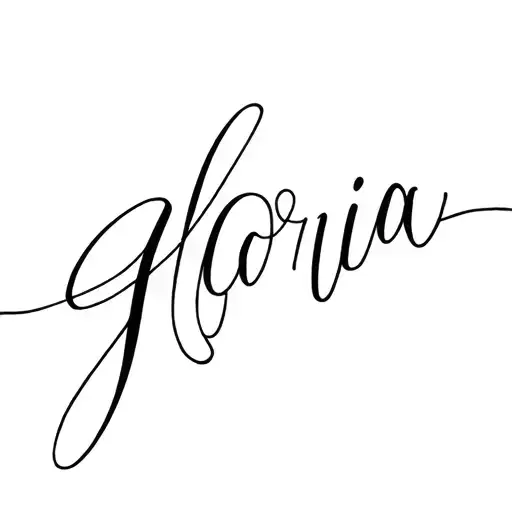 Gloria Written In Elegant Script