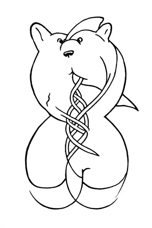 Bear And Shark And Knot Intertwined