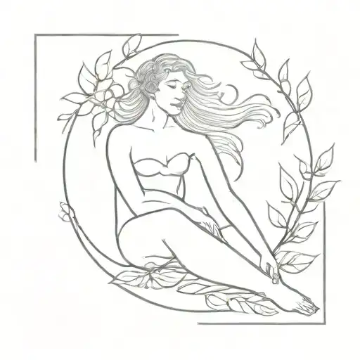 Mother Nature Goddess Laying