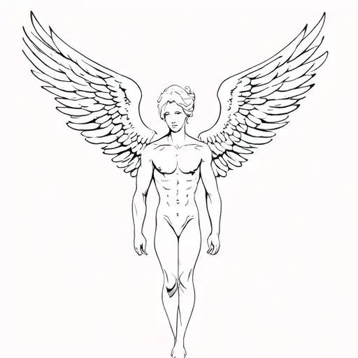Muscle And Angel Alter With Wings