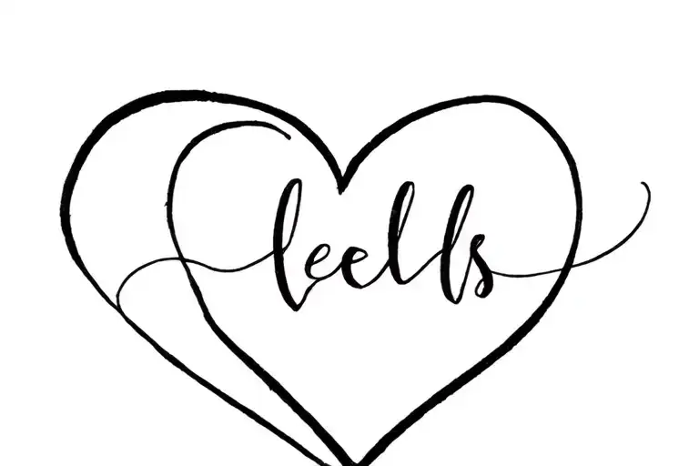 The Name Lells Turning Into A Heart Shape