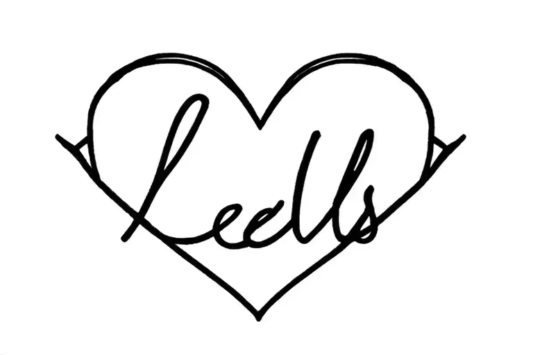 The Name Lells Turning Into A Heart Shape