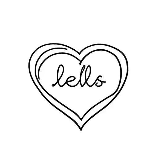 The Name Lells In The Center Of A Heart