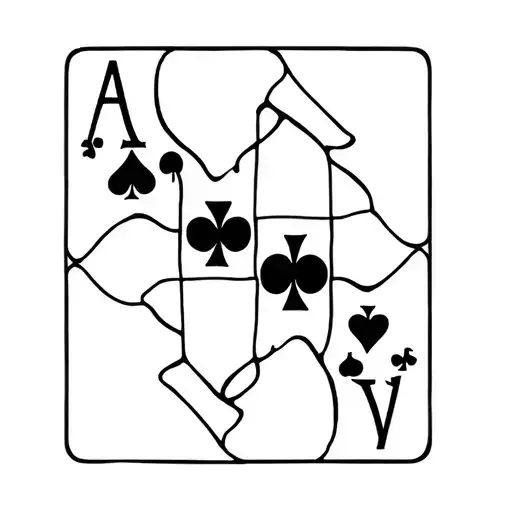 Minimal Poker Ace Puzzle 4 Pieces