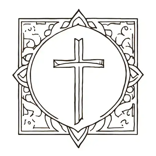 Christian Cross With Armenian Ornament