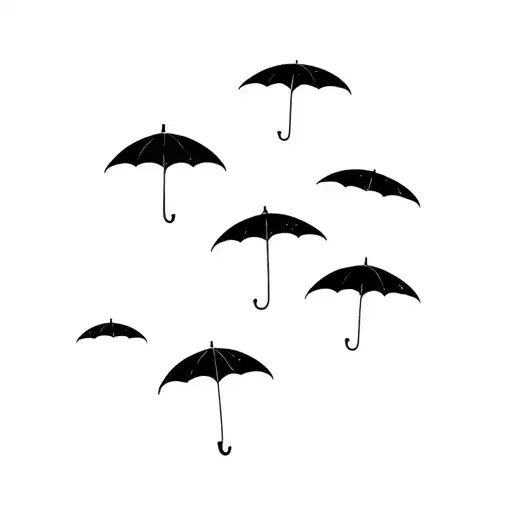 Minimal Umbrellas Flying