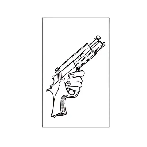 Hand Making Gun Shape