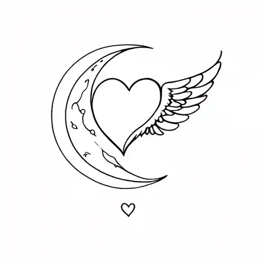 Moon Heart Wing Left One