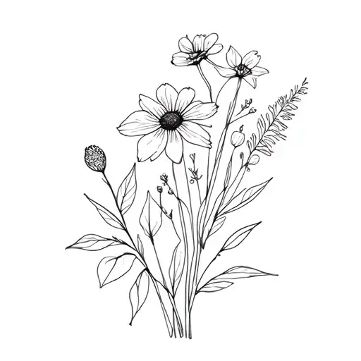 A Bouquet Of The Birthflowers Of April And December