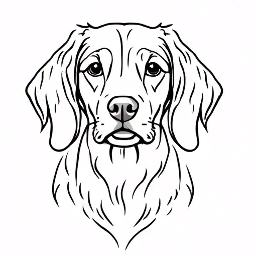 Stylized Ears Of An English Setter Dog