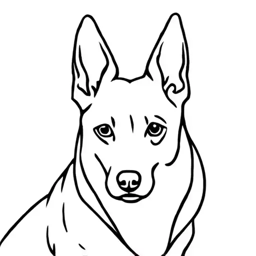 Carolina Dog Face Outline