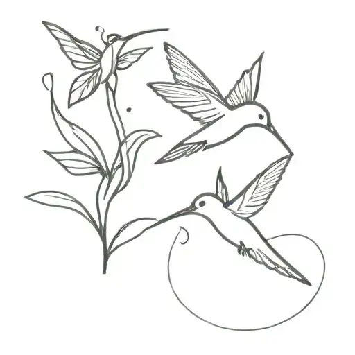 Hummingbird And Dragonfly