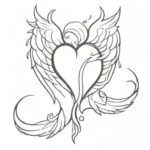 A Broken Heart With Wings Symbolizing Freedom And Resilience