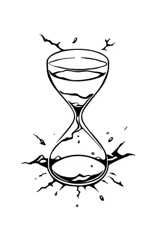 Shattering Hour Glass With Sand
