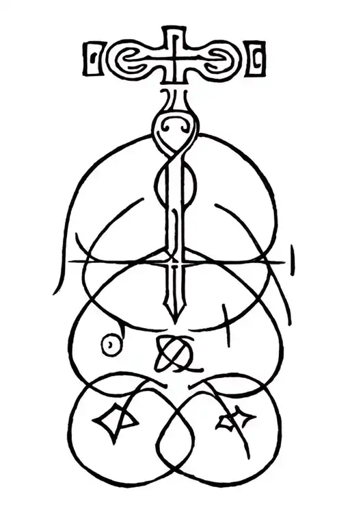 Ancient Greek And Christian Religion Symbols In One