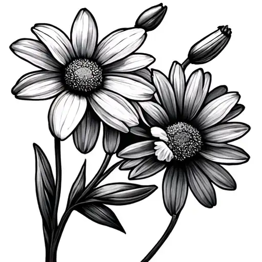 Snowdrop Flower And Daisy Flower