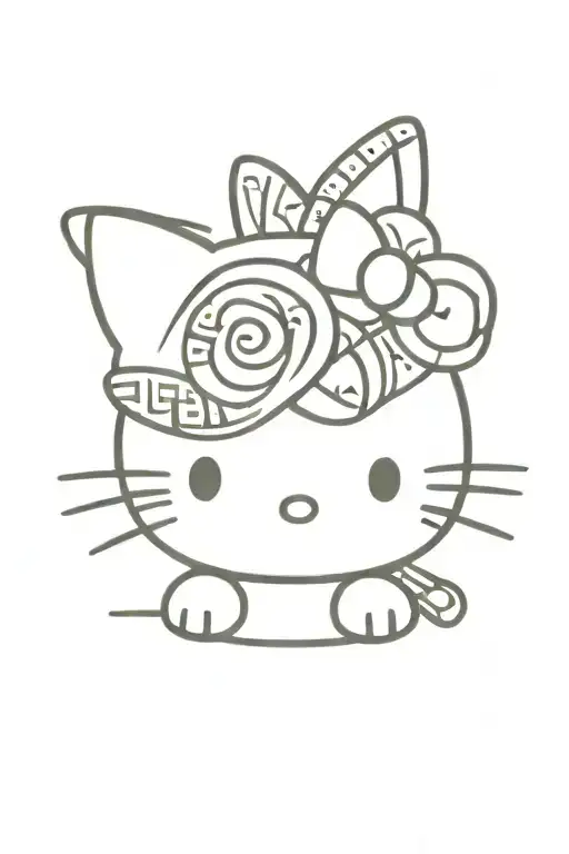 Hello Kitty With Some Tribal Features