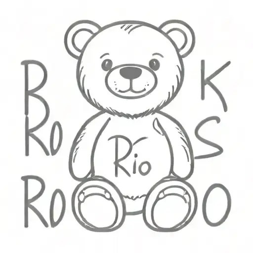 Teddy Bear With Name Rio