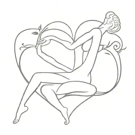 Yoga Pose Heart Shape